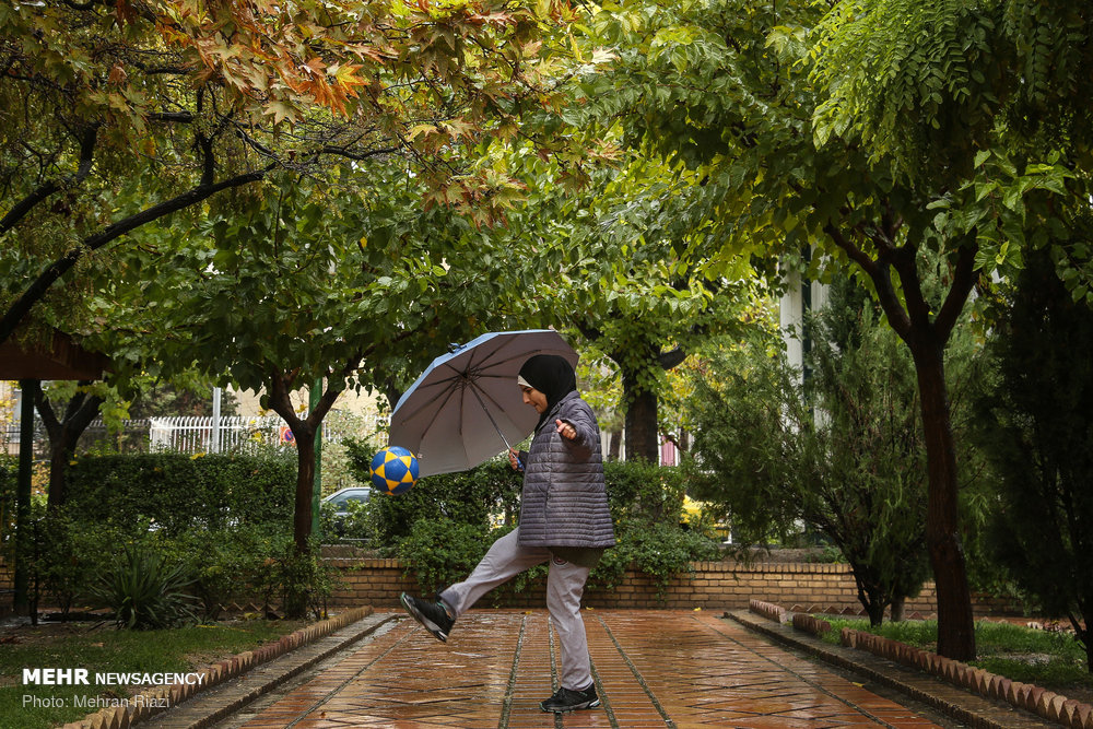 زیبایی‌های باران امروز تهران